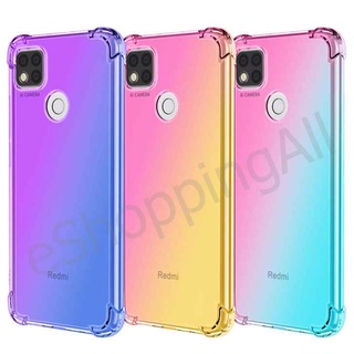 เคส xiaomi redmi 9c เคสมือถือกรอบยางไล่เฉดสีพร้อมส่ง กรอบมือถือส่งของในไทย