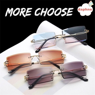 สินค้า Daphne แว่นกันแดดแฟชั่น Uv400 ทรงสี่เหลี่ยมผืนผ้าไม่มีกรอบแว่นตา 2020 สําหรับผู้หญิงและผู้ชาย