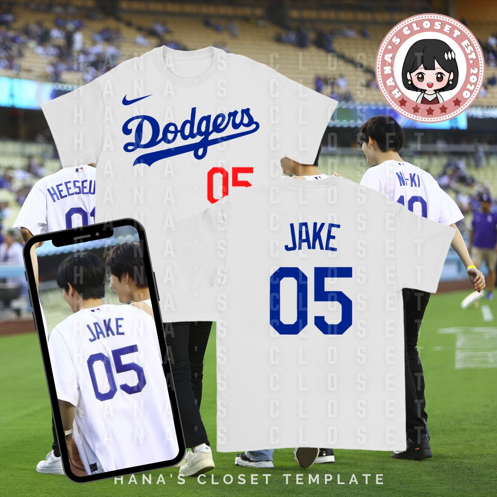 hot-tshirts-enhypen-dodgers-jersey-number-เสื้อยืดแรงบันดาลใจที่กำหนดเอง2022