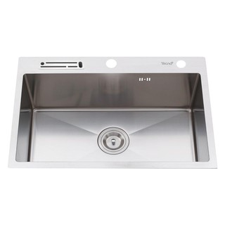 Embedded sink SINK BUILT 1BOWL TECNOPLUS 10082 QS.03 STAINLESS Sink device Kitchen equipment อ่างล้างจานฝัง ซิงค์ฝัง 1หล