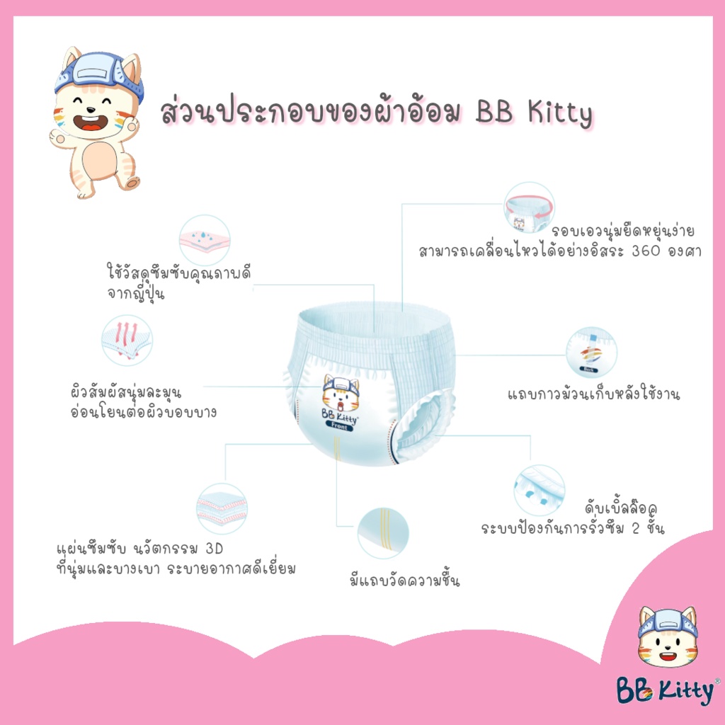 bb-kitty-baby-diaper-pants-size-xl-กางเกงผ้าอ้อมเด็ก-แบบบางเฉียบ-นุ่มและเบาสบาย-ซึมซับเยี่ยมยาวนาน-12-ชั่วโมง