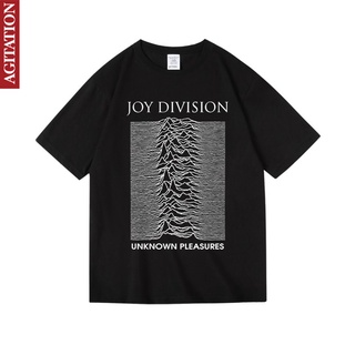 เสื้อยืดสีขาว♚Happy split Squad Joy Division punk rock band ผ้าฝ้ายแขนสั้นเสื้อยืดผู้ชายและผู้หญิงฤดูร้อนS-4XL