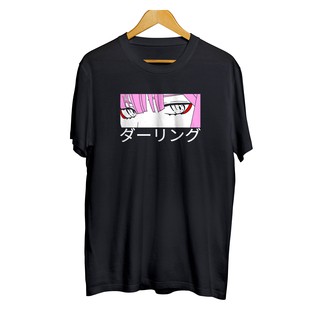 เสื้อยืดใหม่ 2022Zero TWO EYES เสื้อยืด ผ้าฝ้าย 100% พิมพ์ลายอนิเมะ DARLING IN THE FRANXX 30sL XL  XXL 3XL