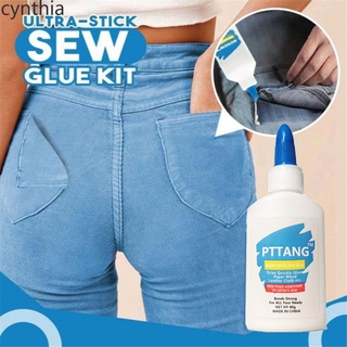 Ultra-stick Sew Glue Kit Secure Stitch Liquid Sewing Solution Kit Universal Sew Liquid Glue Fix Quick Curing for All Fabrics Clothing Leather Denim Crafting Ultra-stick Sew Glue Durable Stitch Liquid Sewing Glue Universal for Fabric
