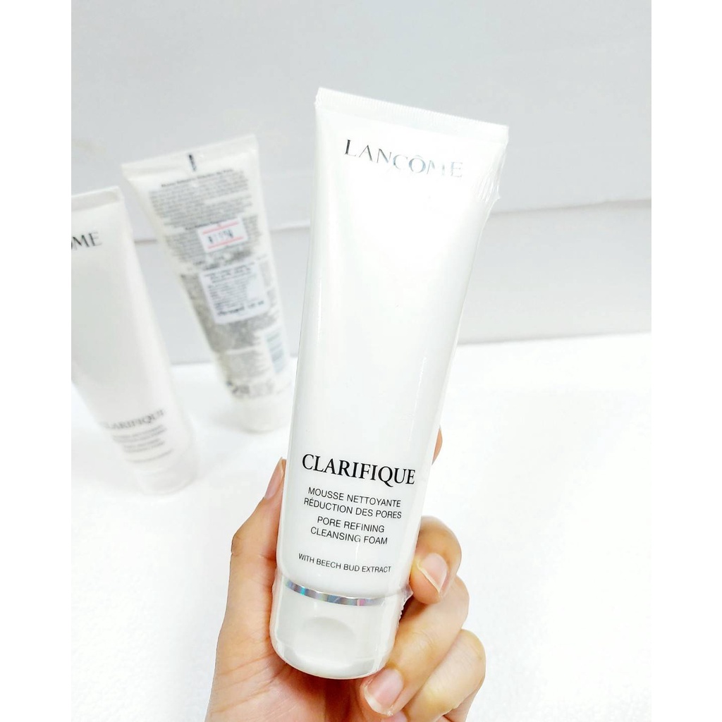 lancome-clarifique-pore-refining-cleansing-foam125ml-โฟมล้างหน้า-ทำความสะอาดผิวอย่างล้ำลึก-ลดการอุดตัน-ผิวดูสวยกระจ่างใส