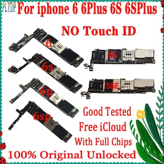 Factory unlocked for iPhone 5 5S 5SE 6 Plus 6S Plus 6P Motherboard NO Touch ID Original Free iCloud+ios system Logic boa