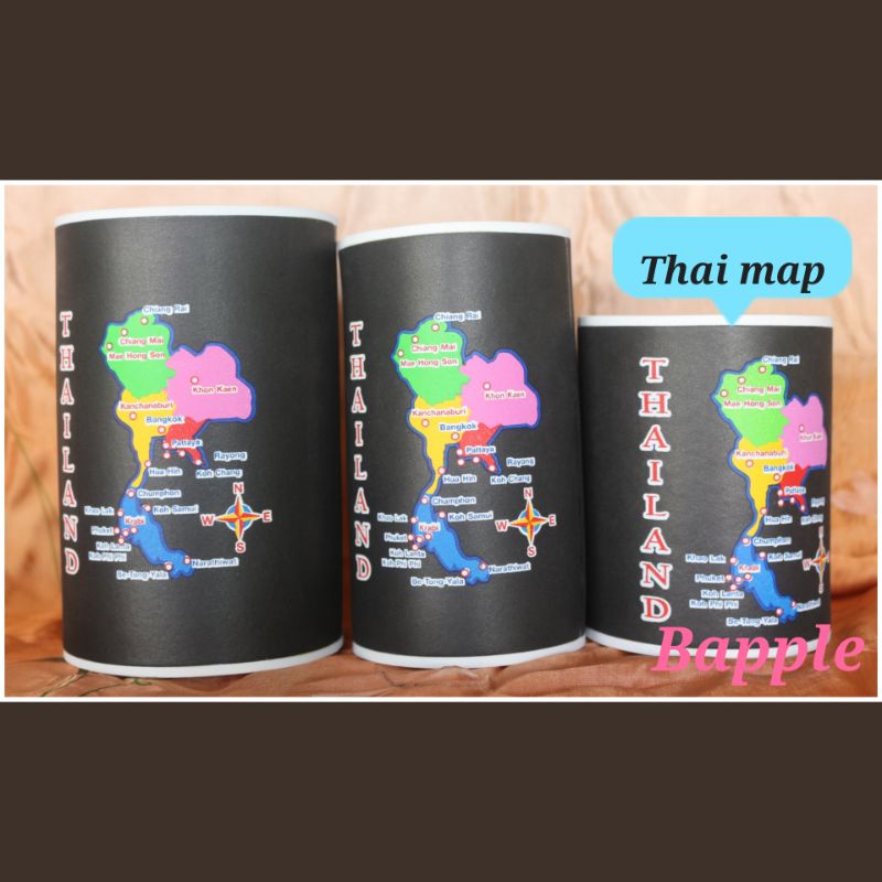ปลอกเก็บความเย็นเครื่องดื่ม-สกรีนลายแผนที่ไทย-thailand-map