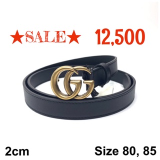 ✨NEW✨ Gucci Leather Belt with GG Gold Buckle 2cm