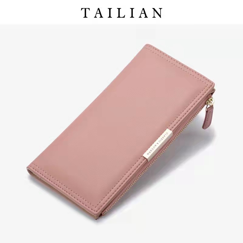 tailian-wallet-womens-korean-long-wallet-multi-card-zipper-bag-womens-wallet-clutch