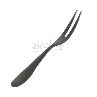 ส้อมผลไม้ ส้อมSnail ส้อมเค้ก ส้อมสแตนเลส Fruit Fork Snail Fork เกรด 304 สีดำ (1x11.8 ซม.)