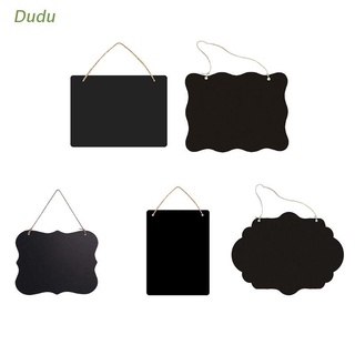 Dudu ป้ายกระดานดํา กระดานดํา แบบแขวน สองด้าน ลบได้ ขนาดเล็ก พร้อมที่แขวน
