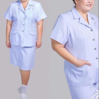 ภาพหน้าปกสินค้าชุดพยาบาลสำเร็จรูป เสื้อ กระโปรง  ชุดกระโปรงไชด์xxl -5xl ที่เกี่ยวข้อง