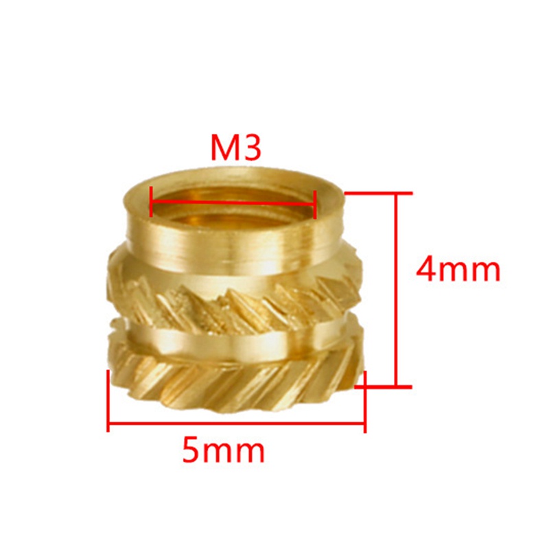 ชุดเกลียวทองเหลือง-m3x5x4-สําหรับเครื่องพิมพ์-3d-voron-2-4-และอื่น-ๆ-100-ชิ้น