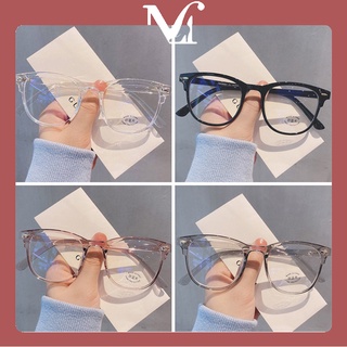 แว่นตา0~-500° MOYENNE แว่นกรองแสงสีฟ้า แว่นตาคอมพิวเตอร์ กรอบใสสี่เหลี่ยม เครื่องประดับแฟชั่นสไตล์เกาหลี ราคาถูกและทนทาน