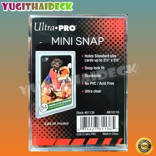 สินค้า Ultra•Pro Mini Snap Card Holder กรอบใส กรอบใส่การ์ด สำหรับใส่การ์ด / สะสมการ์ด