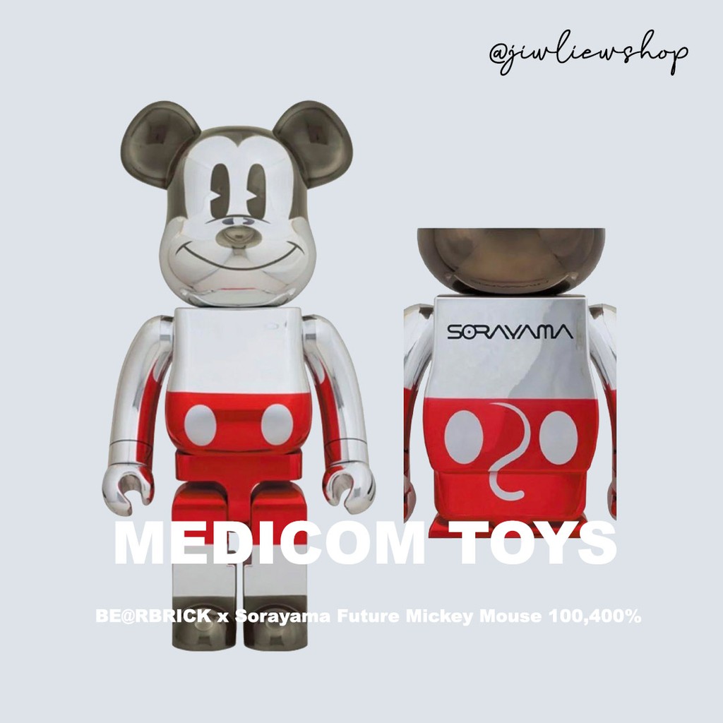 BEARBRICK x Sorayama Future Mickey Mouse 100% + 400 BEARBRICK x Sorayama Future Mickey Mouse 100% + 400