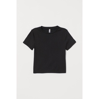 H&amp;M Ribbed top cotton jersey