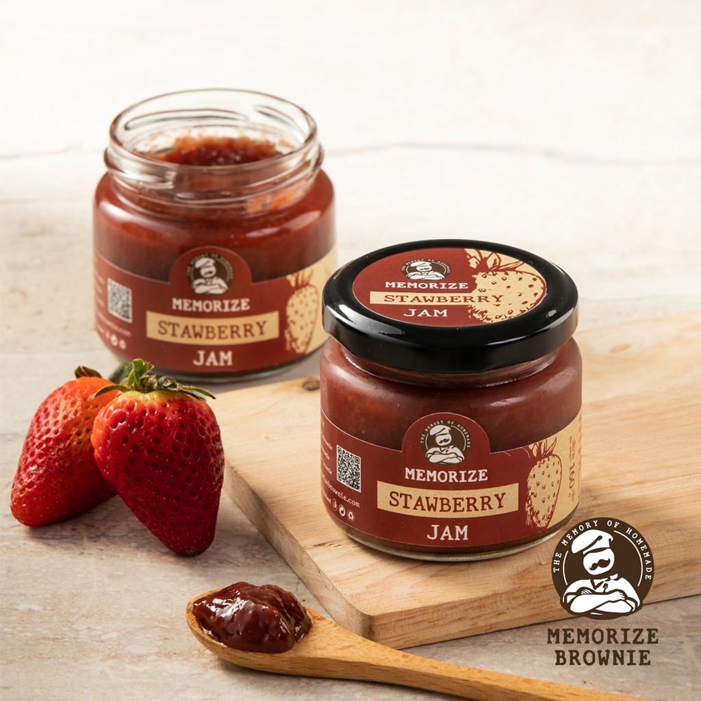 ภาพหน้าปกสินค้าแยมสตอเบอรี่ Strawberry Jam เนื้อเข้มข้น แยมทาขนมปัง สตรอเบอร์รี่ จากแบรนด์ Memorize
