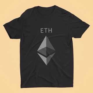 [S-5XL] พร้อมส่งจากไทย 🚀 เสื้อบิทคอยน์ เสื้อ Bitcoin เสื้อ Cryptocurrency ลาย ethereum 🙌