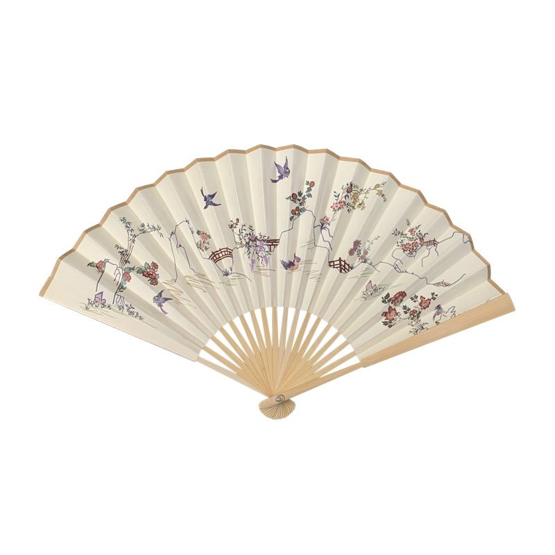 fanzi-flower-and-bird-pattern-double-sided-retro-fan-fan-fan-fan-fan