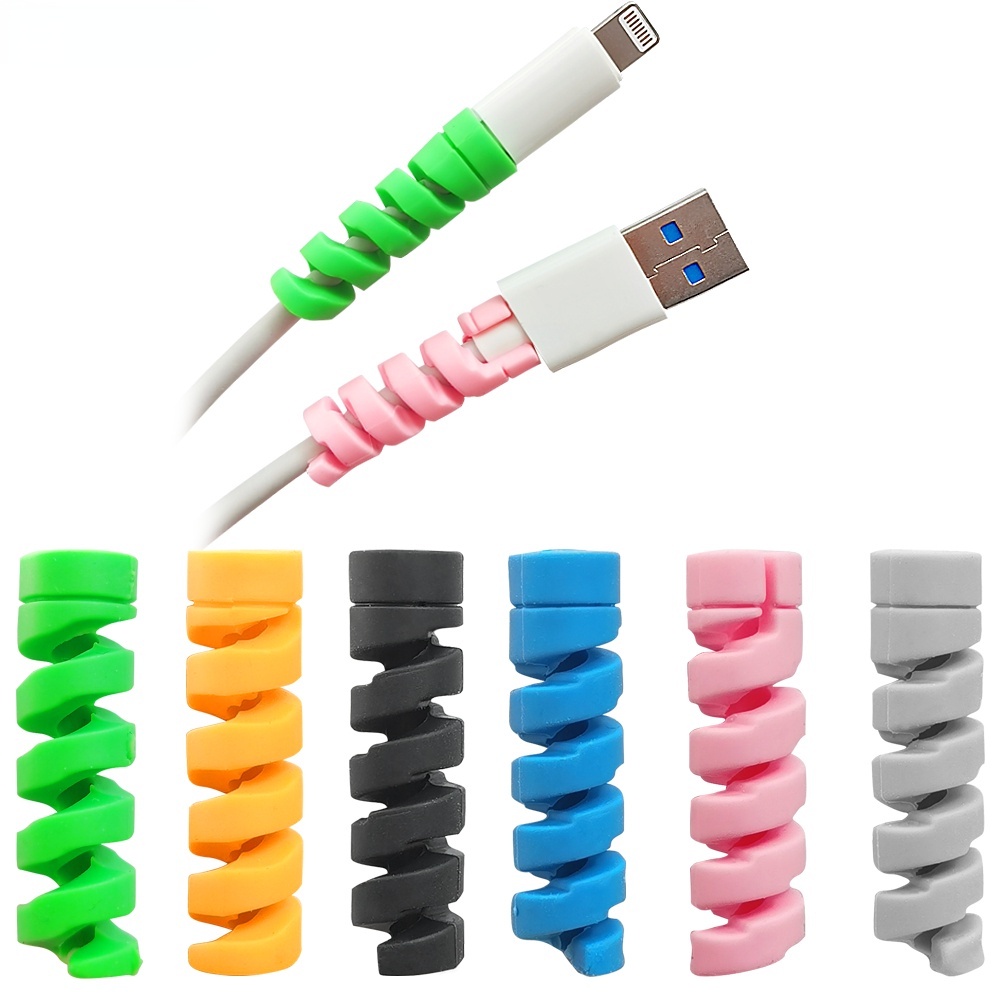 [Spiral Cable Protector Cable Winder Clip] [Phones Charging ...