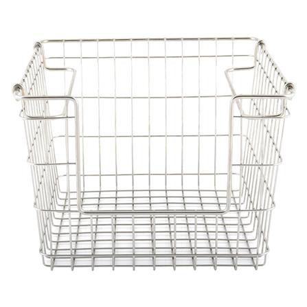 ตะกร้าสเตนเลสเหลี่ยมแบบเปิดหน้าซ้อนได้ S KECH Kitchen Storage Baskets ...