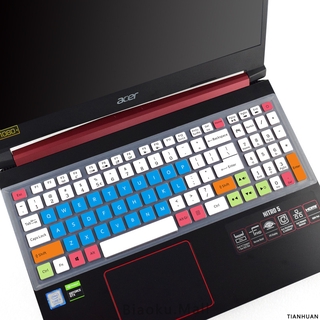 แผ่นฟิล์มซิลิโคนป้องกันคีย์บอร์ดสําหรับ Acer Shadow Knight Rock4 Generations An515-55 Nitro 5 15 . 6 "
