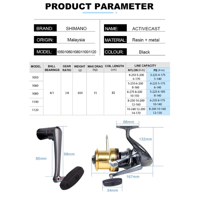 รอกเซิร์ฟ-shimano-activecast-1120