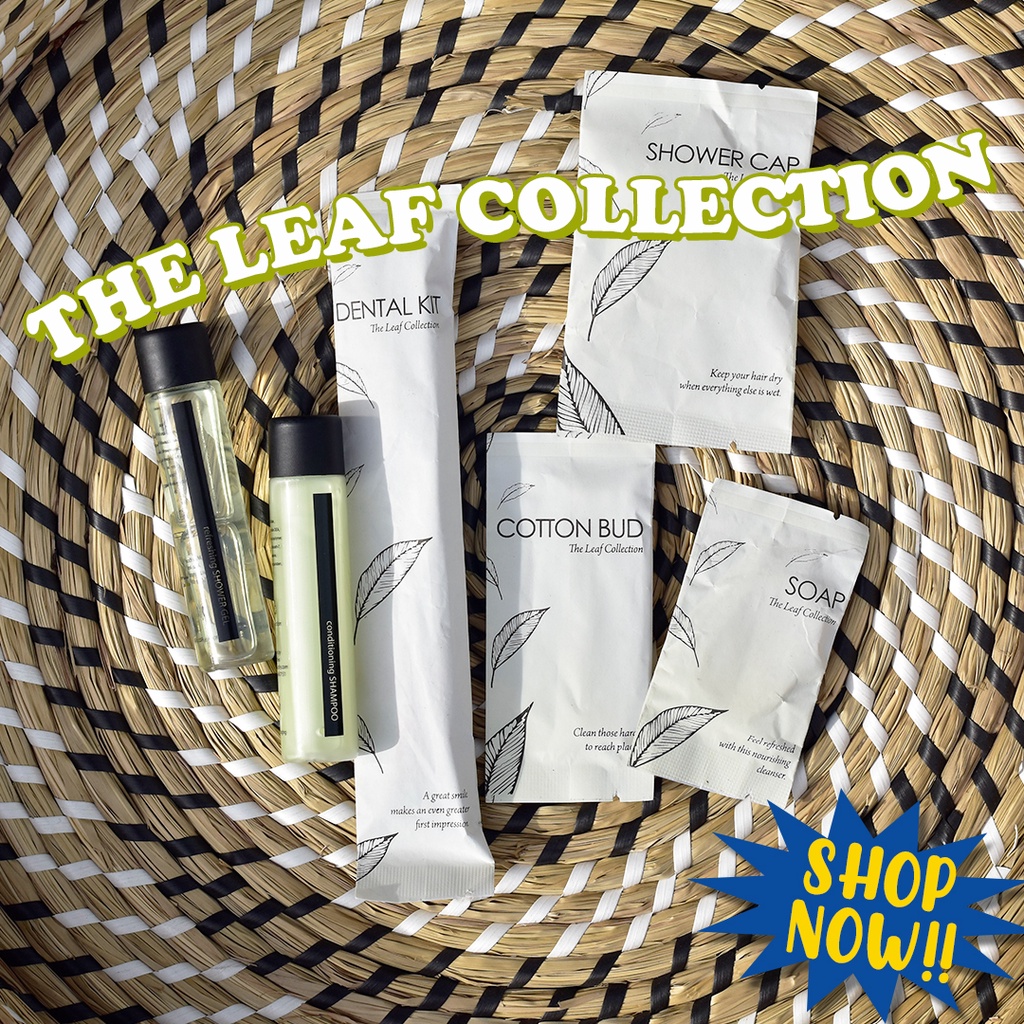 แพ็คชนิดละ100ชิ้น-หมวกอาบน้ำโรงแรม-รุ่น-the-leaf-shower-cap-ของใช้ในโรงแรม-ของโรงแรม-อเมนิตี้-hotel-amenities