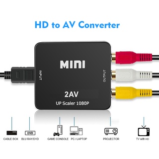กล่องแปลงHD to AV Converter กล่องแปลงสัญญาณ 1080P ภาพและเสียงจาก HD แปลงเป็น RCA AV HD to RCA Audio Video