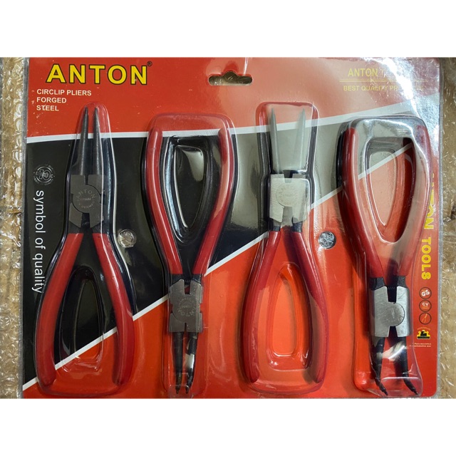 ราคาและรีวิวคีม คีมถ่างแหวน คีมหุบ คีมถ่าง 4ตัวชุด 7 ANTON