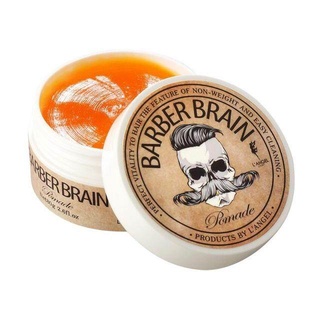 LANGEL Barber Brain Pomade 80g. (สูตรเงา) สำหรับจัดแต่งทรงผมชาย แนววินเทจ แอล แองเจล บาร์เบอร์ เบรน หล่อ ดูดี มีชีวิตชีวา ให้ความมันเงาสูง อยู่ทรงทั้งวัน