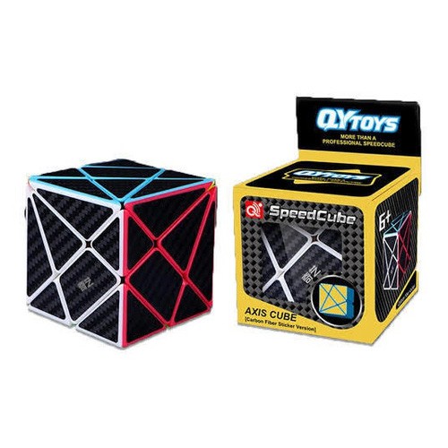 รูบิค-แปลก-ๆ-รูบิค-ของแท้-อย่างดี-qiyi-axis-cube-3x3-carbon-fiber-magic-cube-rubix-cube-qiyi-cube-sharkrubik