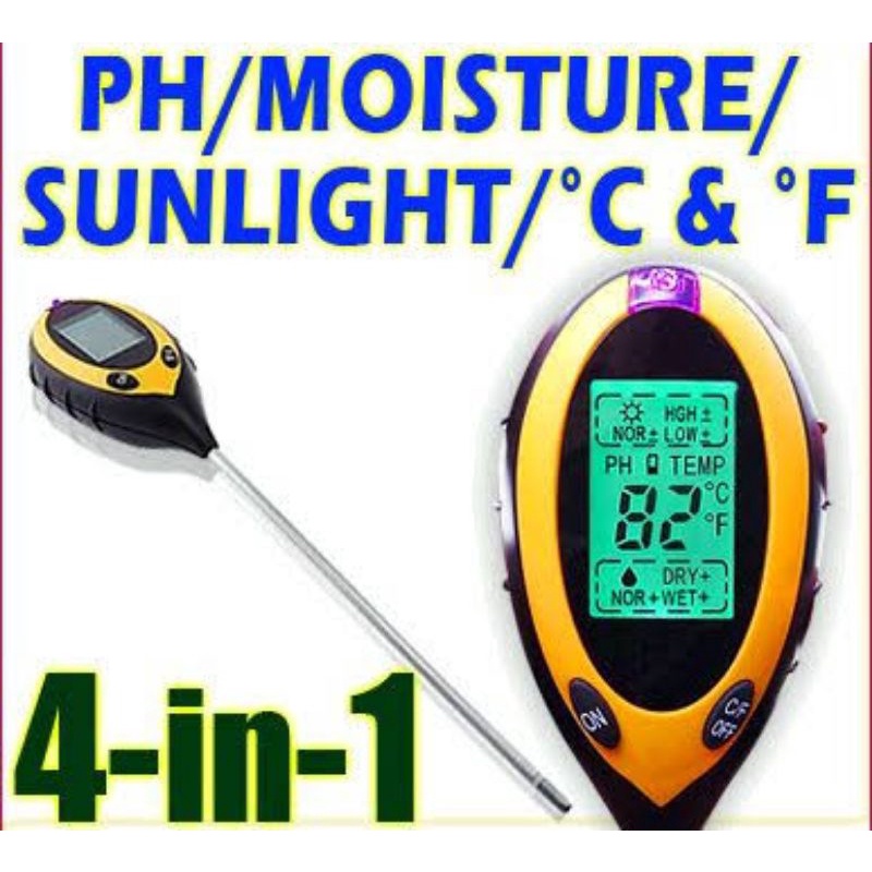 digital-ph-meter-4-in-one-เครื่องวัด-ph-ในดิน-วัดแสง-วัดความชื้้นในดิน-และอุณหภูมิ