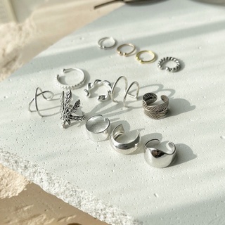 cchershop : silver925 earcuff ต่างหูแบบหนีบ ต่างหูแบบไม่ต้องเจาะ ไม่เจาะหู ต่างหูหนีบ เงินแท้