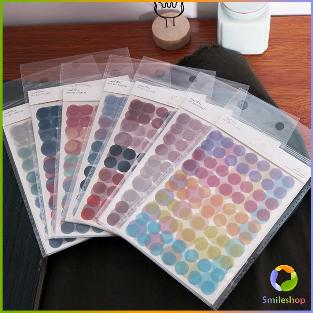 smileshop-สติกเกอร์-ทรงกลม-หลากสีสัน-1-แพ็ค-3-ชิ้น-สติกเกอร์-circular-stickers