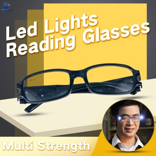 ภาพขนาดย่อของสินค้าแว่นสายตา แบบมีไฟ LED สำหรับอ่านหนังสือ 1 ชิ้น