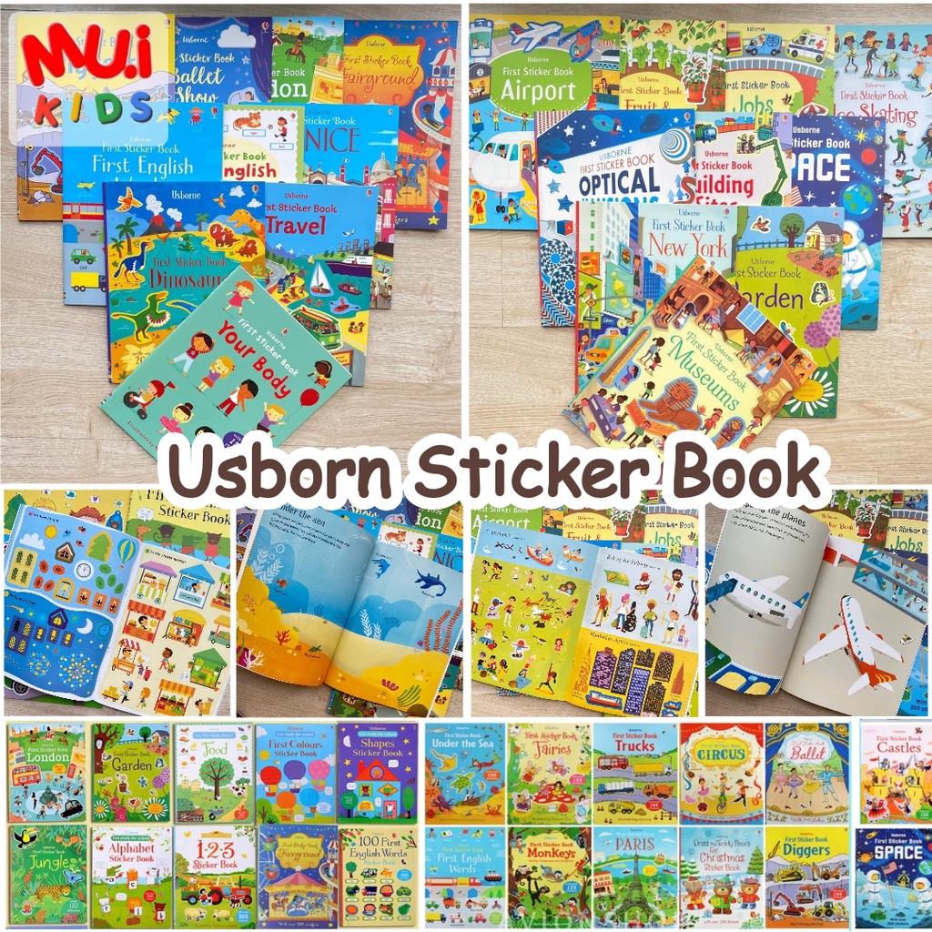 หนังสือสติ๊กเกอร์ สมุดสติ๊กเกอร์ Usborn มี 40 แบบ ให้เลือก พร้อมส่ง By ...