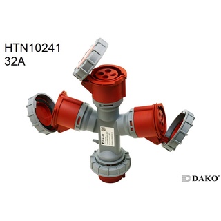HTN10241 ปลั๊กตัวเมีย 3 ทาง 3P+E 32A 380V IP67 6h