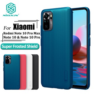 เคสสุดเท่ Redmi Note 10/ Redmi Note 10 Pro : Nillkin  ( แท้ ) Super Frosted Shield  แถมฟรีขาตั้งไซส์มินิ