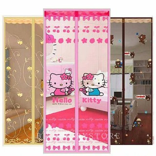 พร้อมส่ง💕 ม่านกันยุง กันแมลง ม่านประตูแม่เหล็ก (90x210cm) คิตตี้ โดเรม่อน หมีบราว สติช มุ้งกันยุง | Bluerubystore