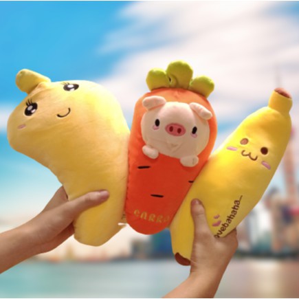 ตุ๊กตาน้องกล้วย-มะม่วง-แครอท-น่าเอ็นดู-มีความนุ่ม-ยาว-และ-น่ารัก-3-แบบ