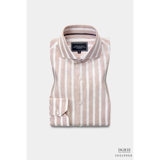 DGRIE Crepe Stripe Linen Shirt-เสื้อเชิ้ตลินินลายทาง