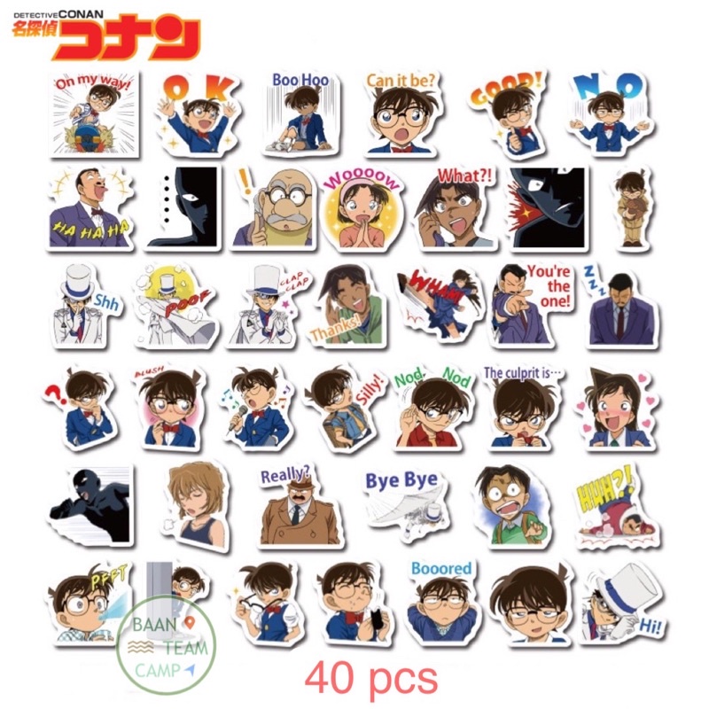สติ๊กเกอร์-conan-98-โคนัน-40-ชิ้น-ยอดนักสืบจิ๋วโคนัน-การ์ตูน-ญี่ปุ่น-นักสืบ-ยอดนักสืบจิ๋ว-โคนัน-ชินอิจิ-co-โค-นัน-มังงะ