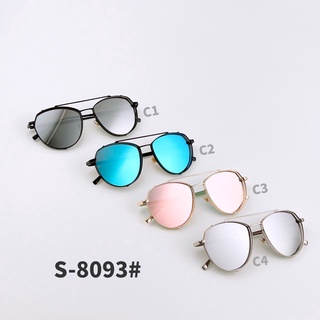 。 8093แว่นตากันแดดแฟชั่นเกาหลี แว่นตาวินเทจ ใส่ได้ทั้งผู้หญิงผู้ชาย แว่นตาเก๋ๆ สไตล์เก๋ๆ สีปรอท สีใส กันแสน UV 100%.#8