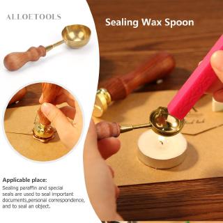 ภาพขนาดย่อของภาพหน้าปกสินค้า AlloetRetro Fire Wax Seal Stamp Metal Wax Stick Wood Handle Sealing Wax Spoon จากร้าน alloetools.th บน Shopee ภาพที่ 1
