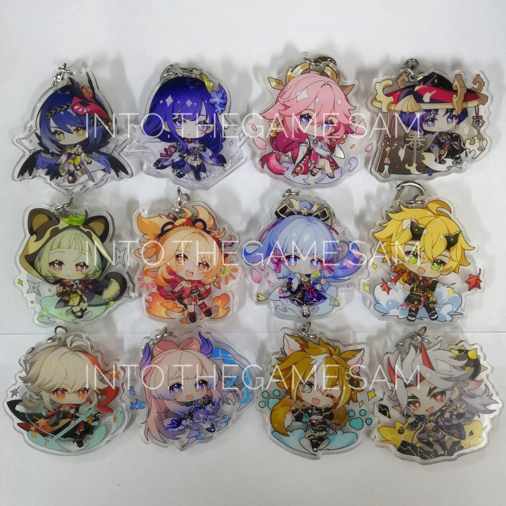 พร้อมส่ง-พวงกุญแจเล็ก-genshin-impact-keychain-ตัวละครเมืองไฟฟ้า-inazuma-สินค้าfanmade