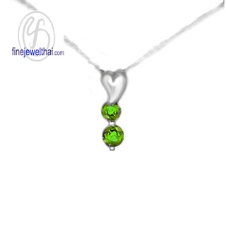 Finejewelthai จี้-เพอริดอท-เงินแท้-จี้พลอย-พลอยประจำเดือนเกิด/ Peridot-Pendant-Silver925 - P1031pd