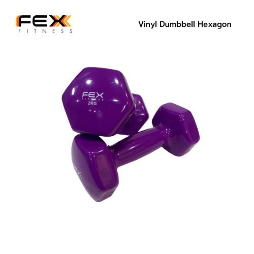 fex-fitness-vinyl-dumbbell-hexagon-น้ำหนัก-2-kg-ราคาต่อคู่