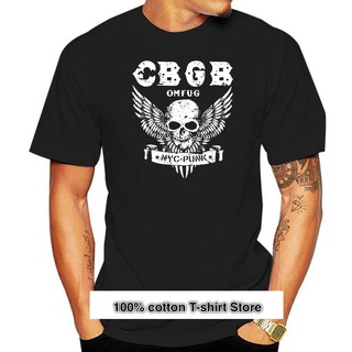 เสื้อยืดผ้าฝ้ายพิมพ์ลายขายดี เสื้อยืด พิมพ์ลายหัวกะโหลก Cbgb The Home Of Punk Omfug สไตล์เรโทร สําหรับผู้ชาย